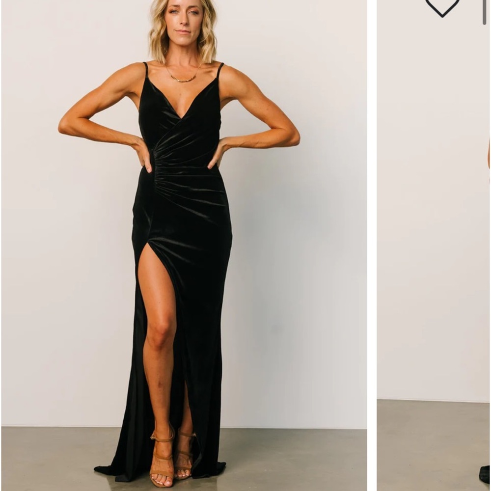 Black Velvet Maxi Dress - Brand New with Tags